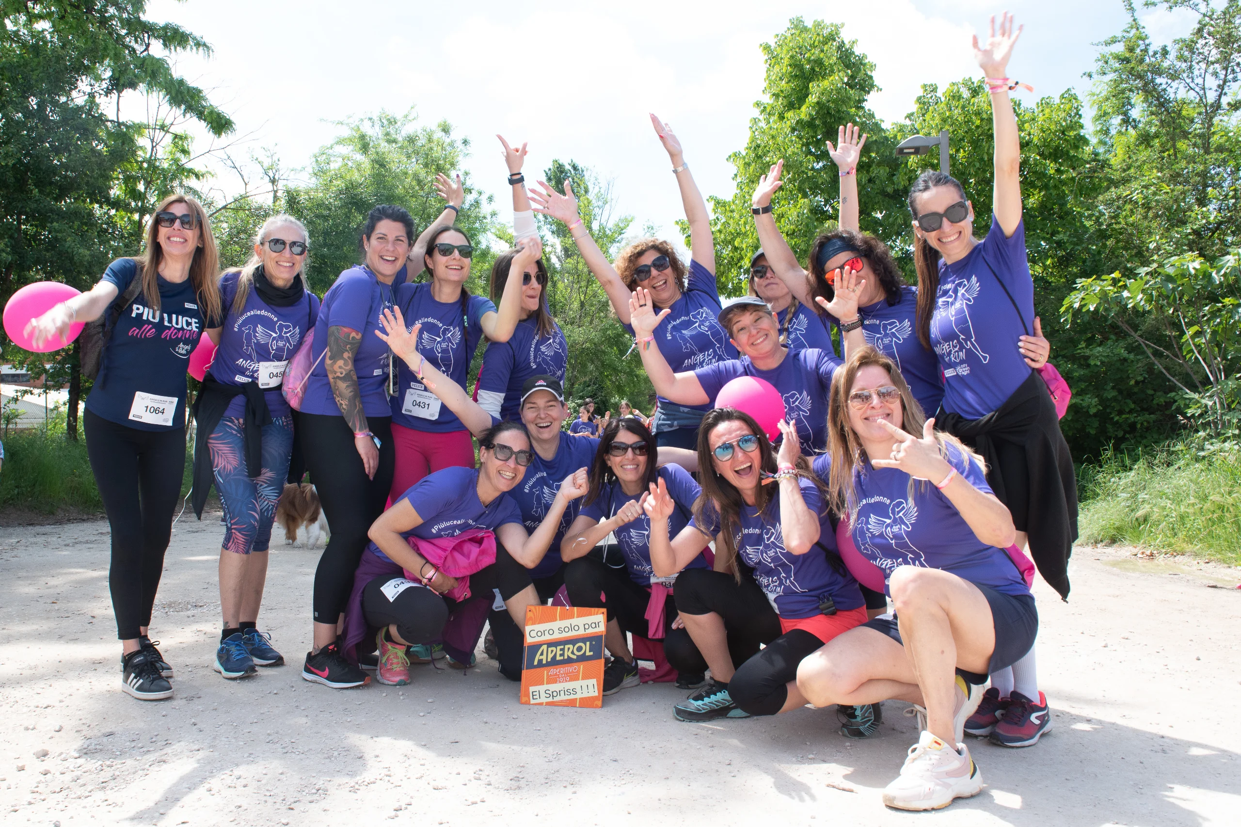 Gruppo di partecipanti all'edizione 2024 di Angels in Run